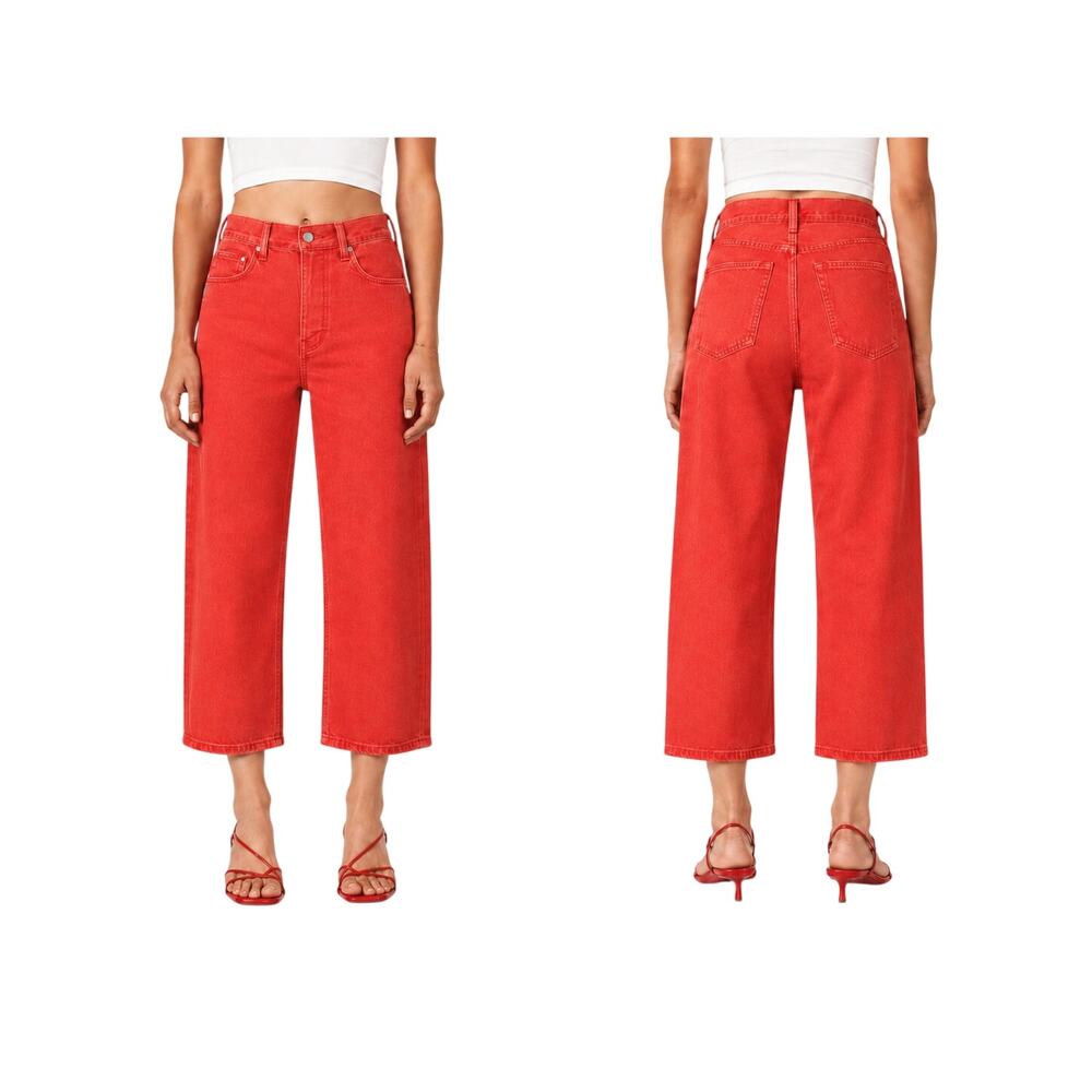 AGOLDE Arc Jean 25 Inseam Size 27 Crop Mid Rise Rare X3 Red Pants NWOT